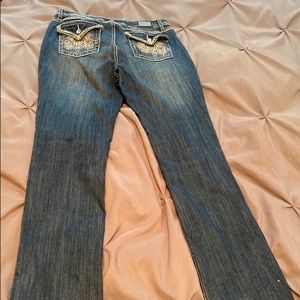 Earl Jeans with rhinestone pockets, size 6